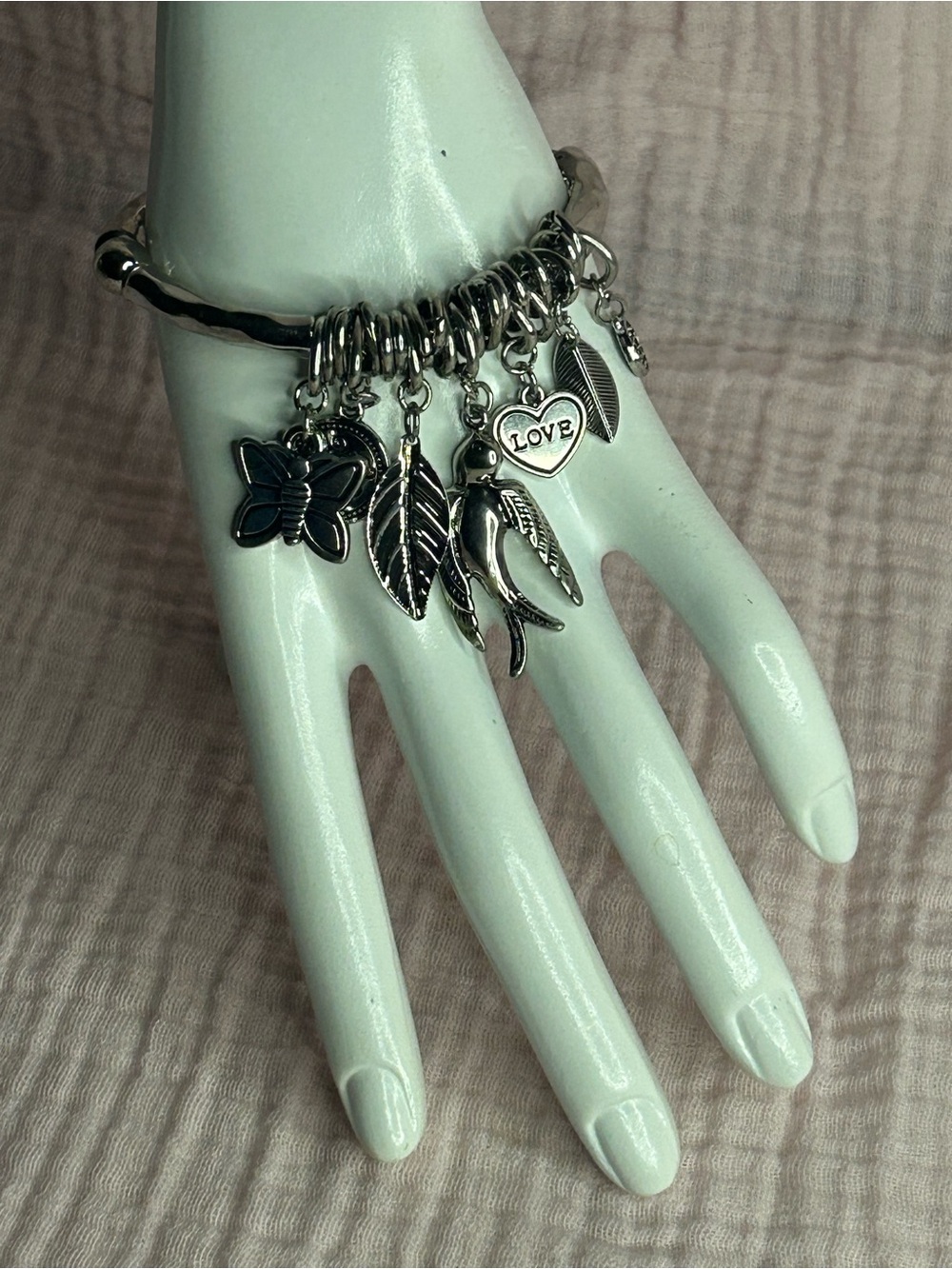 Paparazzi "Wild and Scenic" Silver Charm Stretch Bracelet - SOLD OUT Style